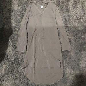 Grey Lightweight High-Low Dress